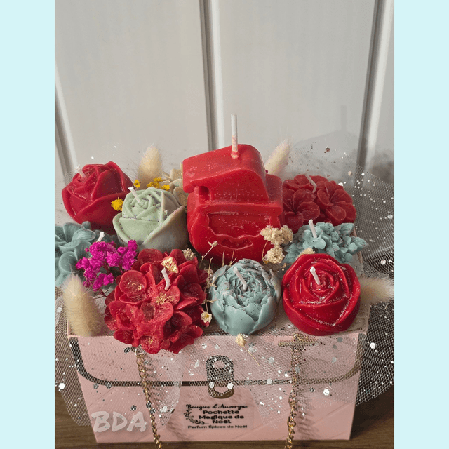 Bouquet de fleurs Pochette magie de noël 
